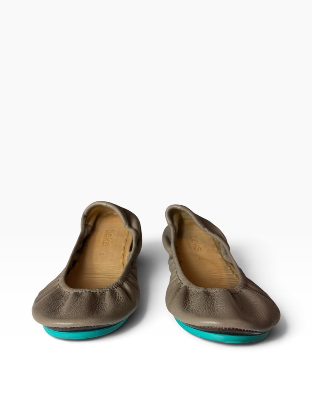 Tieks Women's Taupe Leather Ballet Flats